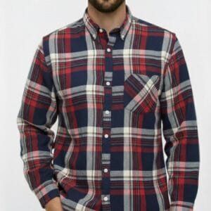 Men's check woolen shirt