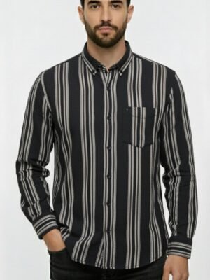 FABRIZER Mens Premium Striped Shirt