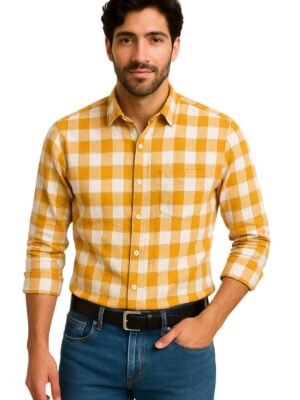 FABRIZER Mens Premium Check Shirt