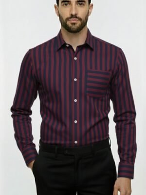 FABRIZER Mens Premium Striped Shirt