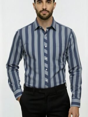 FABRIZER Mens Premium Striped Shirt