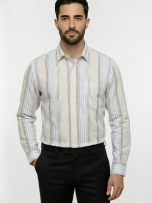 FABRIZER Mens Premium Striped Shirt