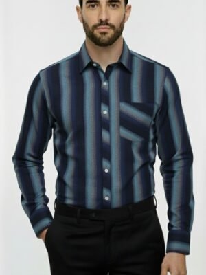 FABRIZER Mens Premium Striped Shirt