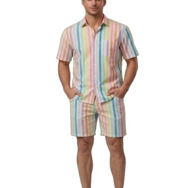 FABRIZER Men’s  Striped Co-Ord Set