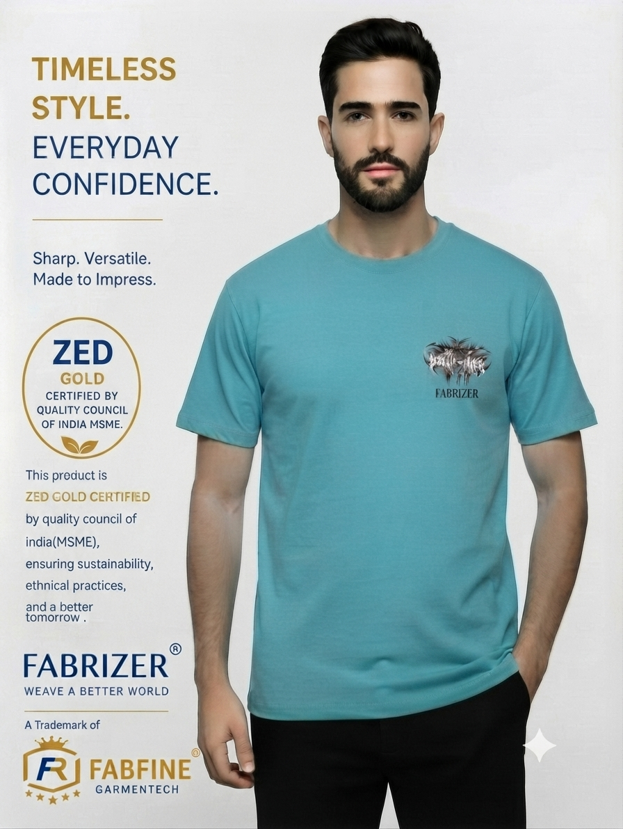 FABRIZER Men's Cotton Lycra T-Shirt - Image 4